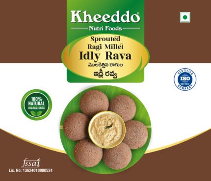 Sprouted Ragi Millet Idly Rava